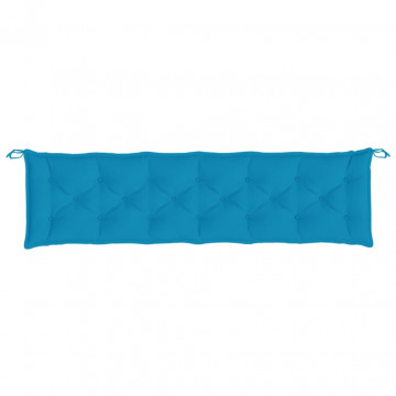 Pernă de bancă, albastru deschis, 200x50x7 cm, material oxford - Img 4