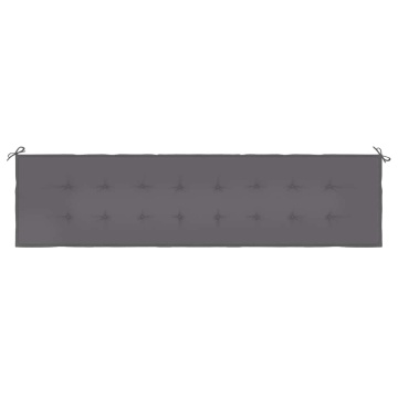 Pernă de bancă de grădină antracit 200x50x4 cm textil oxford - Img 4