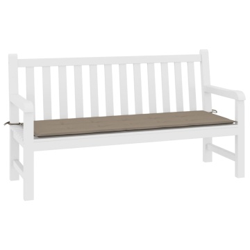 Pernă de bancă de grădină, gri taupe, 200x50x3 cm textil oxford - Img 3