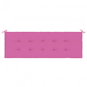 Pernă de bancă de grădină, roz, 150x50x3 cm, textil oxford - Img 4