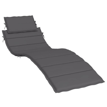 Pernă de șezlong, antracit, 180x58x3 cm, textil oxford - Img 2