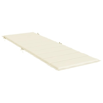Pernă de șezlong, crem, 186x58x3 cm, textil oxford - Img 3