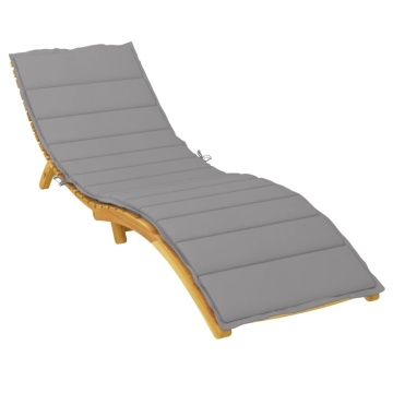 Pernă de șezlong, gri, 200x70x3 cm, textil oxford - Img 3