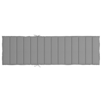Pernă de șezlong, gri, 200x70x3 cm, textil oxford - Img 8