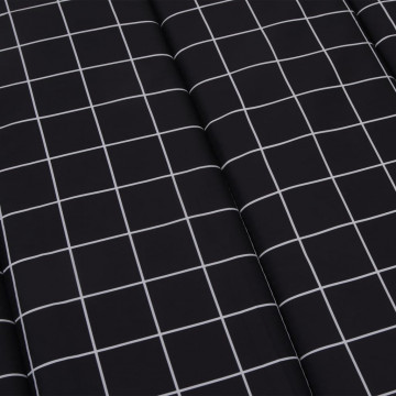 Pernă de șezlong, negru, carouri, textil Oxford - Img 7