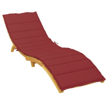 Pernă de șezlong, roșu vin, 200x50x3 cm, textil oxford - Img 3