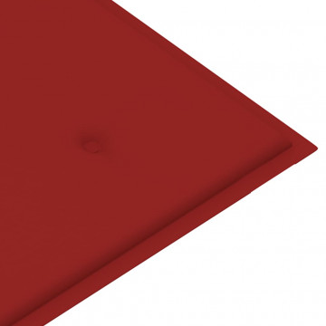 Pernă pentru bancă de grădină, roșu, 100x50x3 cm - Img 4