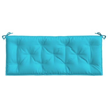 Pernă pentru bancă de grădină, turcoaz, 120x50x7 cm, textil - Img 4