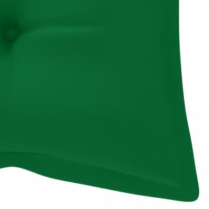 Pernă pentru bancă de grădină, verde, 120x50x7 cm, textil - Img 4