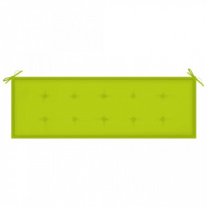 Pernă pentru bancă de grădină, verde aprins, 150x50x4 cm textil - Img 1
