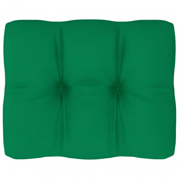 Pernă pentru canapea din paleți, verde, 50 x 40 x 10 cm