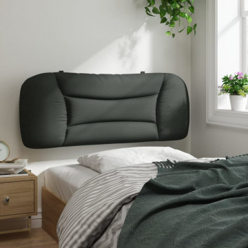 Pernă pentru tăblie de pat, gri închis, 100 cm, material textil - Img 4