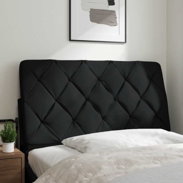Pernă pentru tăblie de pat, negru, 100 cm, material textil - Img 2