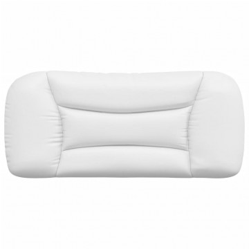 Pernă pentru tăblie pat, alb, 90 cm, piele artificială - Img 8