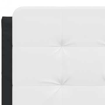 Pernă pentru tăblie pat, alb și negru, 140cm, piele artificială - Img 6