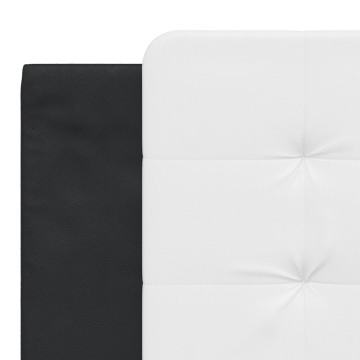 Pernă pentru tăblie pat, alb și negru, 180cm, piele artificială - Img 6