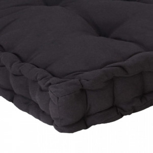 Pernă podea canapea din paleți, negru, 120 x 80 x 10 cm bumbac - Img 5