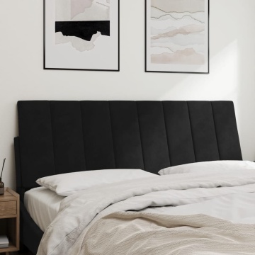 Pernă tăblie de pat, negru, 120 cm, catifea - Img 3