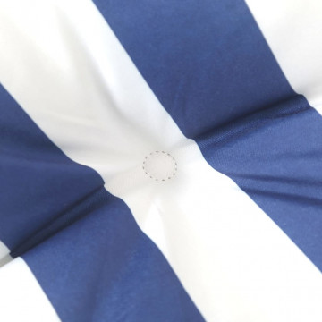 Perne canapea paleți, dungi albastru/alb, 120x40x12 cm , textil - Img 8