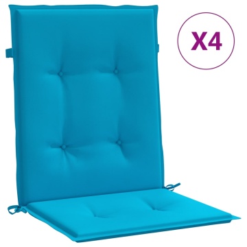 Perne cu spătar mic, 4 buc. albastru 100x50x3 cm textil oxford - Img 2