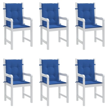 Perne cu spătar mic, 6 buc. albastru 100x50x3 cm textil oxford - Img 4