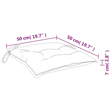 Perne de scaun, 6 buc., roz, 50x50x7 cm, textil oxford - Img 7