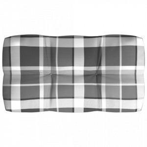 Perne pentru canapea din paleți, 7 buc., gri, model carouri - Img 5