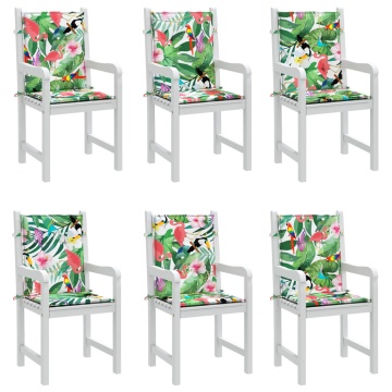 Perne pentru scaune cu spătar jos, 6 buc, multicolor, textil - Img 3