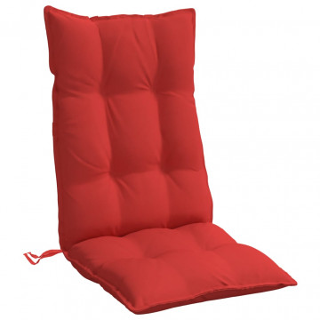 Perne scaun cu spătar înalt 4 buc, roșu, țesătură Oxford - Img 4