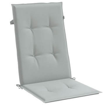 Perne scaun cu spătar înalt 6 buc. melanj gri 120x50x4cm textil - Img 4