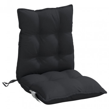Perne scaun cu spătar mic, 2 buc., negru, textil oxford - Img 4