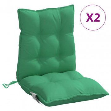 Perne scaun cu spătar mic, 2 buc., verde, țesătură oxford - Img 2