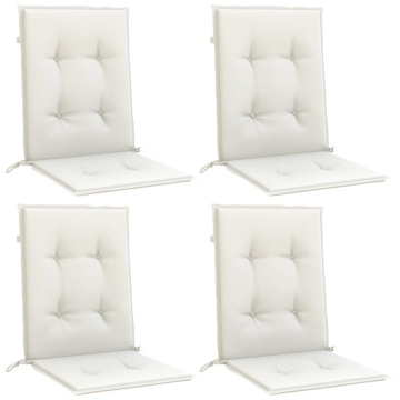 Perne scaun cu spătar scund 4buc. melanj crem 100x50x4cm textil - Img 3