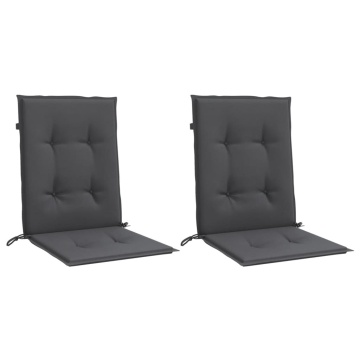 Perne scaun spătar mic 2 buc. melanj antracit 100x50x4cm textil - Img 3
