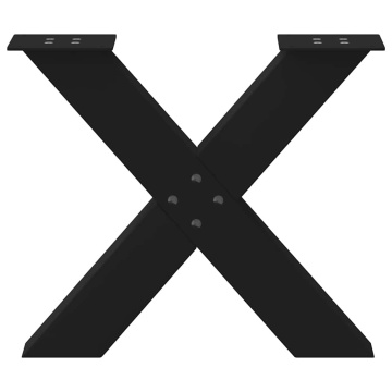 Picioare măsuță de cafea în formă de X 2 buc Negru Oțel - Img 8