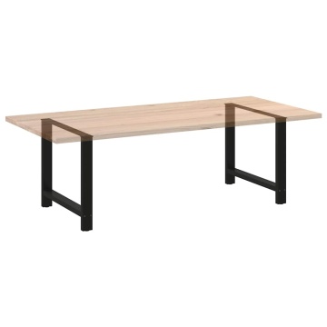 Picioare măsuță de cafea Negru 2 buc 90x(72-73) cm Oțel - Img 7