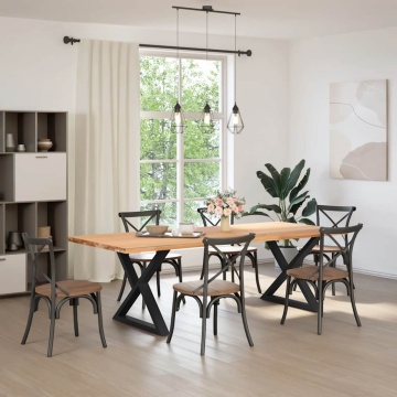 Picioare pentru masă 2 buc Negru 90x(72-73,3) cm Oțel - Img 3