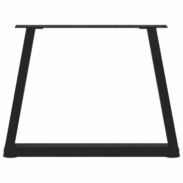 Picioare pentru masă în formă de V 2 buc Negru Oțel - Img 8