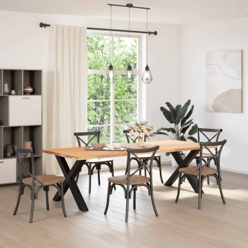 Picioare pentru masă în formă X 2 buc Negru 90x(72-73) cm Oțel - Img 2