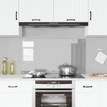 Placă Backsplash pentru Bucătărie Gri deschis 110x60x0,6 cm din Sticlă Temperată - Img 3