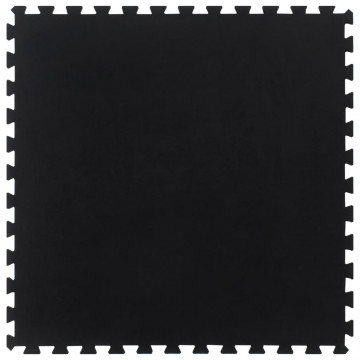 Placă de podea din cauciuc, negru, 12 mm, 100x100 cm - Img 1