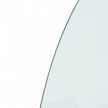Placă de sticlă pentru șemineu ,semi-rotundă, 800x600 mm - Img 4