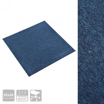Plăci de pardoseală, 20 buc., albastru închis, 50 x 50 cm, 5 m² - Img 3