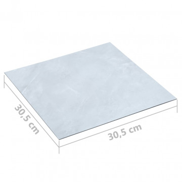 Plăci de pardoseală autoadezive 20 buc. alb marmură PVC 1,86 m² - Img 6