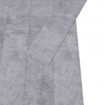 Plăci de pardoseală, gri ciment, 5,26 m², 2 mm, PVC - Img 2