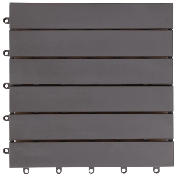 Plăci pardoseală, 10 buc., gri, 30x30 cm, lemn masiv de acacia - Img 10