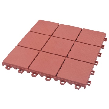 Plăci pardoseală, 10 buc., roșu, 30,5 x 30,5 cm, plastic - Img 4