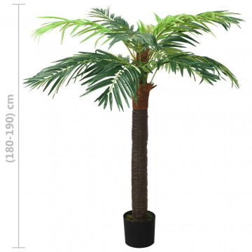 Plantă artificială palmier phoenix cu ghiveci, verde, 190 cm - Img 5
