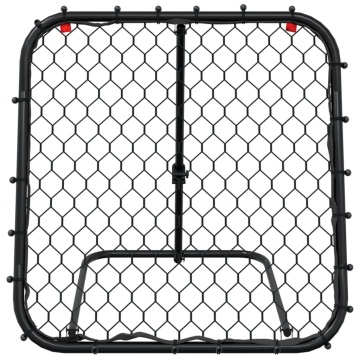 Plasă de ricoșeu fotbal, reglabilă, negru, 84x73x60-80 cm, oțel - Img 4