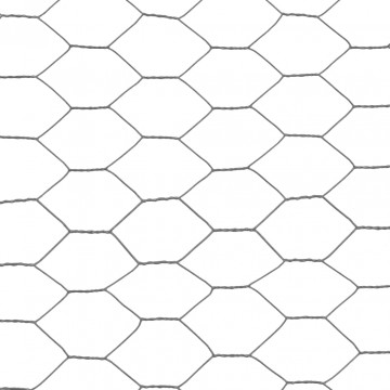 Plasă de sârmă găini, gri, 25 x 1 m, oțel cu înveliș PVC - Img 3